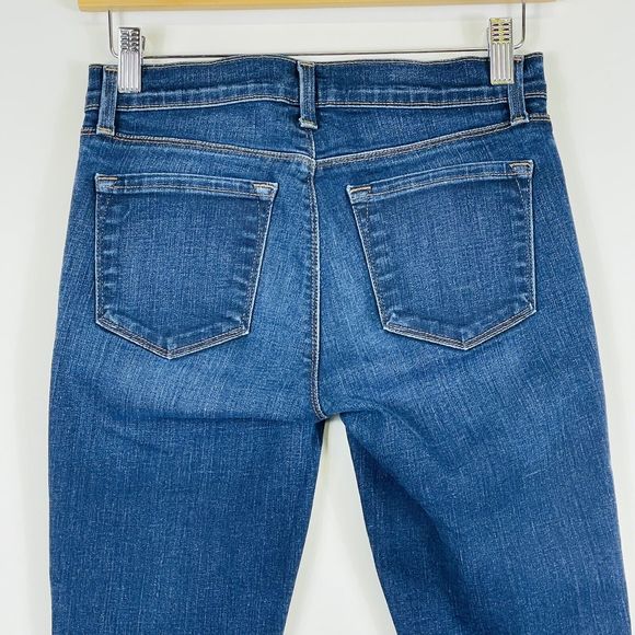 J Brand Dark Vintage Blue Wash Skinny Leg Midrise 8.5" Denim Jeans Womens 26 - Picture 5 of 6